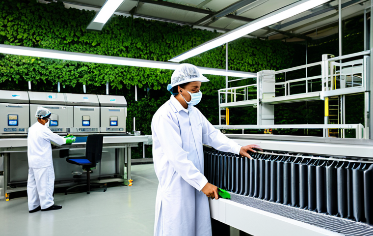 바이오패브릭의 연구 및 개발 투자 비율 - Biofabric Startup Lab**

"A modern, brightly lit biofabric startup laboratory, researchers in lab co...