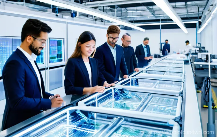 바이오패브릭의 수출 및 진출 전략 - **Prompt:** A diverse group of four scientists (two men, two women, of varying ages and ethnicities)... 바이오패브릭의 수출 및 진출 전략 - **Prompt:** A diverse group of four scientists (two men, two women, of varying ages and ethnicities)...