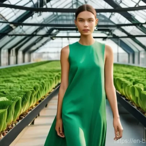 Home 15 바이오패브릭의 고객 혁신 사례 - **Prompt 1: Sustainable Chic – The Bio-Fashion Statement**
"A stylish young woman, mid-20s, with...