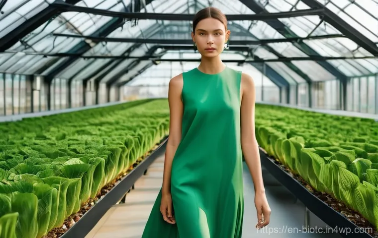 바이오패브릭의 고객 혁신 사례 - **Prompt 1: Sustainable Chic – The Bio-Fashion Statement**
"A stylish young woman, mid-20s, with...