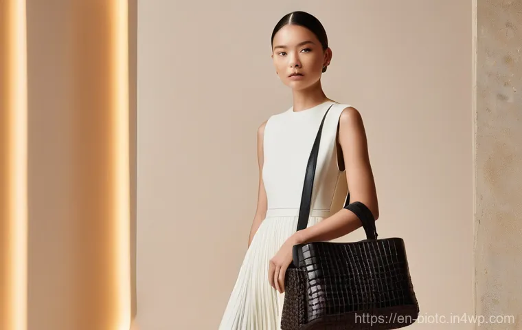 바이오패브릭의 혁신적 프로토타입 개발 - **Luxury Mycelium Fashion Showcase:**
"A sophisticated female model, mid-20s, with a graceful po...